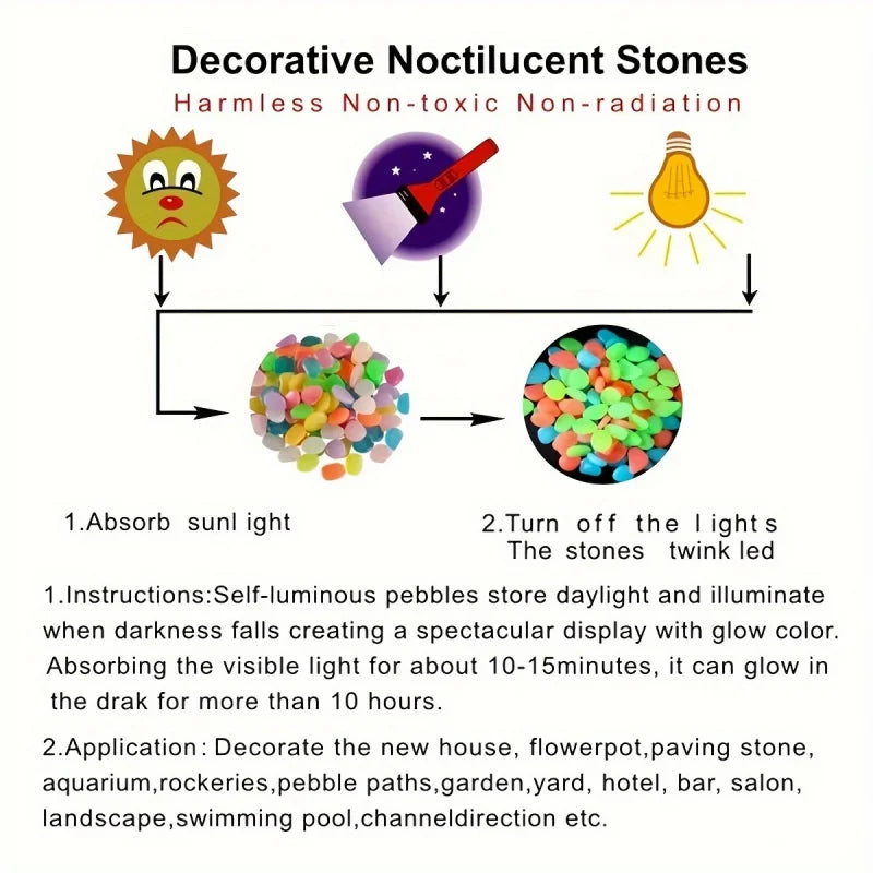 Pointbazzar™ Phosphorescent Pebbles