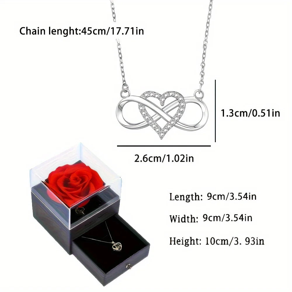 Pointbazzar™ Infinity Heart Shape Pendant Necklace