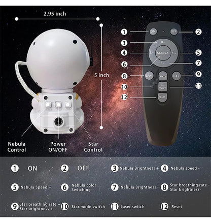 Pointbazzar™ Galaxy Star Astronaut Projector