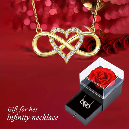 Pointbazzar™ Infinity Heart Shape Pendant Necklace