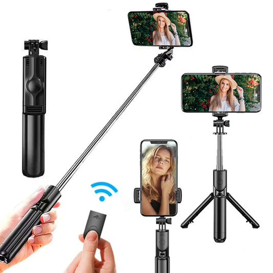 Pointbazzar™ Wireless Selfie Stick Tripod Stand with Bluetooth